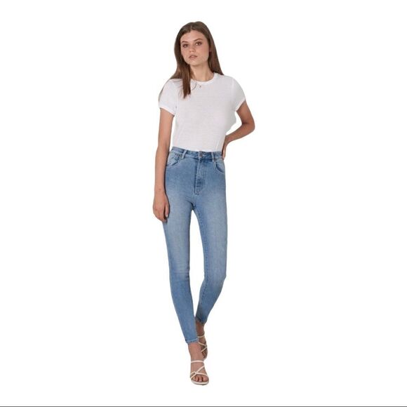 NWT Rolla’s Eastcoast Ankle High Rise Skinny Jeans ~ Stacey Blue - Picture 1 of 7